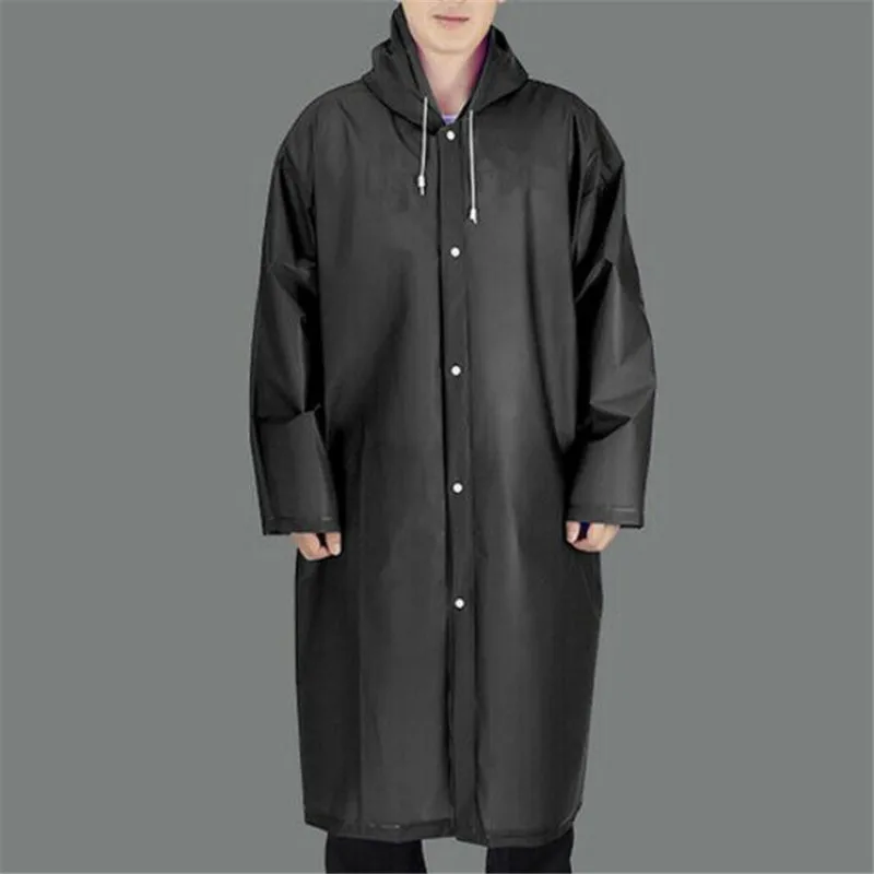 Легкая непромокаемая куртка унисекс новый однотонный длинный дождевик с