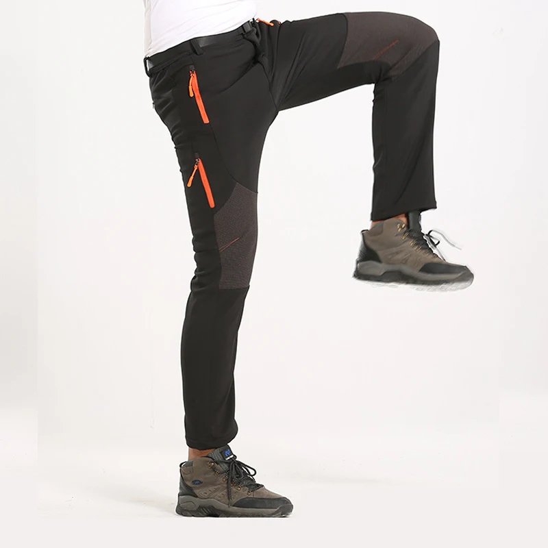 Походные брюки Софтшелл мужские уличные водонепроницаемые теплые ветрозащитные