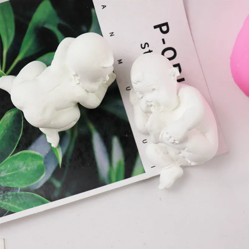 Две милые дети пальцы спальный Fondant (сахарная) силиконовая форма для ручной