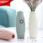 Цветочная ваза, белая искусственная керамическая фотография, домашняя пластиковая ваза, домашний декор