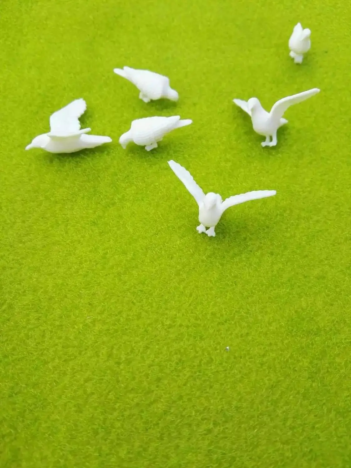 Размер H-15mm неокрашенные белые голуби животные масштаб HO для дизайна модели