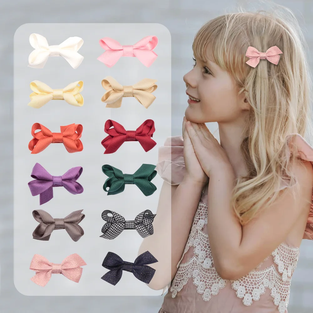 

2PCS Baby Girls Lovely Bows Hair Accessories Kids Lovely Barrettes резинки для волос Accesorios para el cabello Ribbon Hair Clip