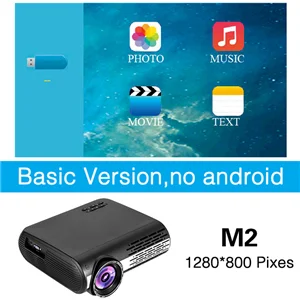 ALSTON M2/M2W FULL HD 1080P светодиодный проектор домашний мультимедийный проектор на выбор Android Версия wifi HDMI USB VGA Bluetooth с подарком