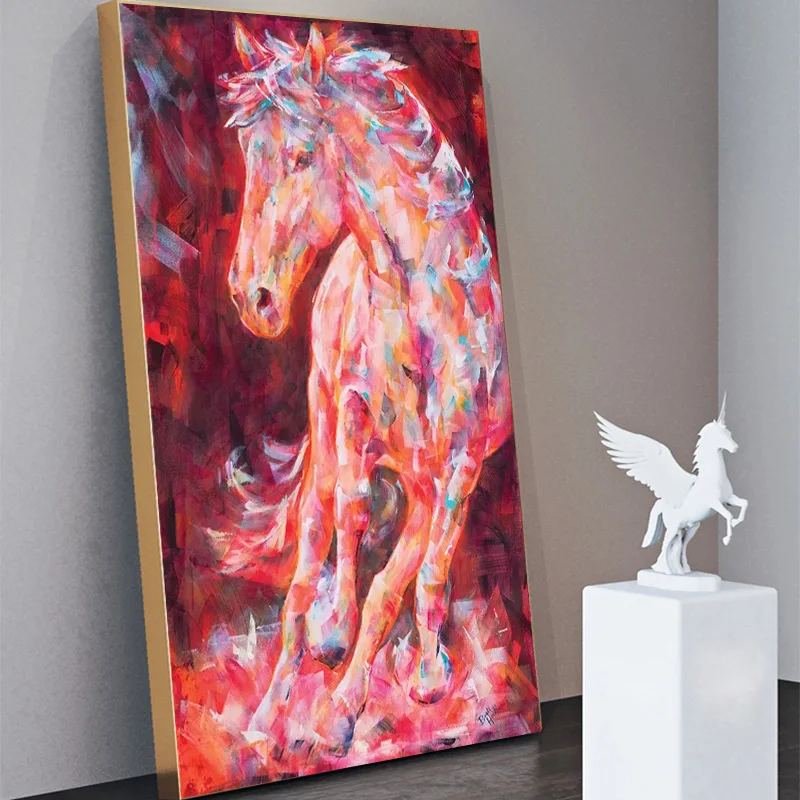 

Running Horse Wall Art Posters and Prints Animal Wall Picture Canvas Printed Artistic Painting for Living Room Nordic Home Decor