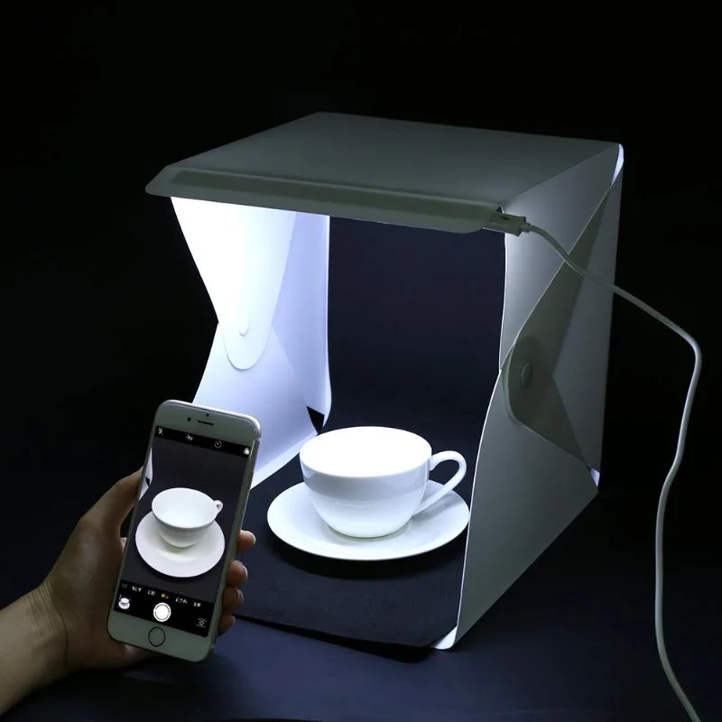 

handmade Small Mini Portable Folding LED Photography Light Box Shooting Studio