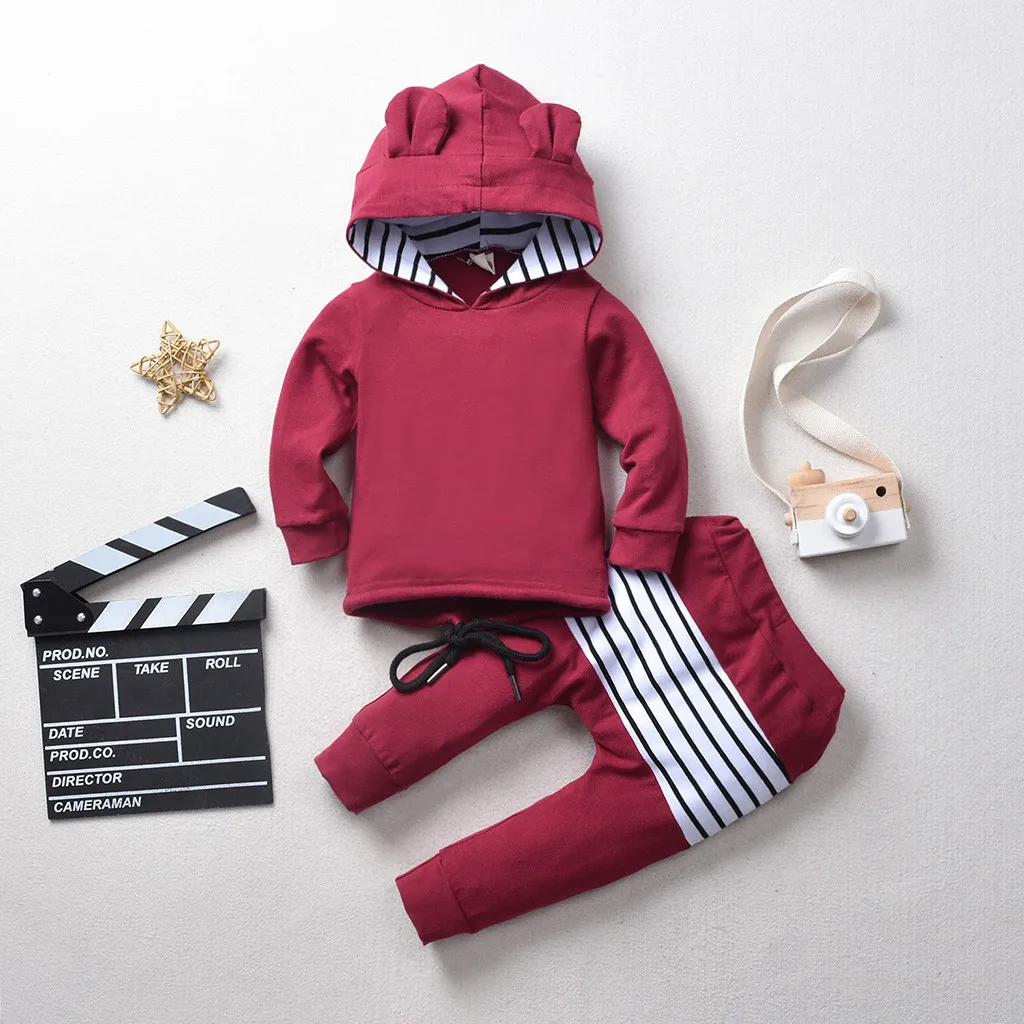 Новое поступление детская одежда для малышей Толстовка с капюшоном и ушками