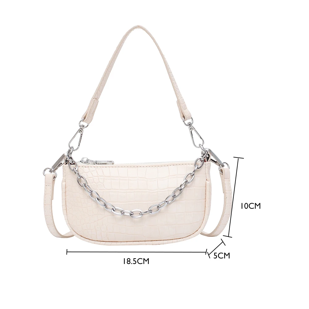 

2020 PU Leather Women Shoulder Bag Handbags Solid Armpit Elegant Female Travel Totes Bags Stone Pattern Ladies Fashion Purse