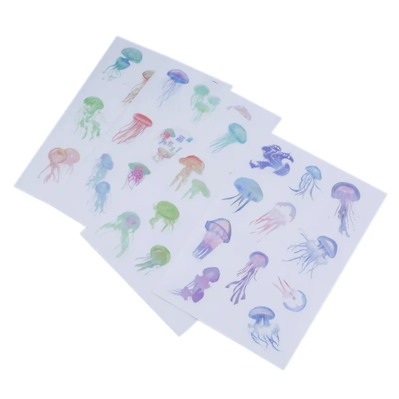 4 шт./компл. Медузы стикер для канцелярских товаров Популярные Прозрачные