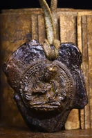 2 tibetan temple collection old bronze amulet vajrasattva tibetan buddha pendant town house exorcism ward off evil spirits