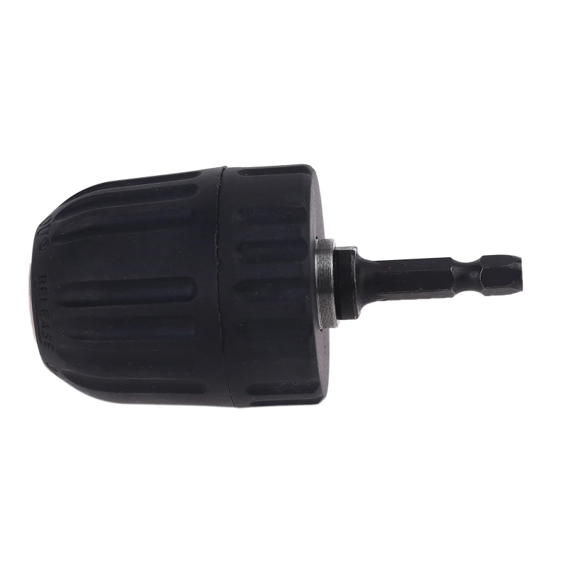 

3/8-24UNF 0.8-10MM Keyless Drill Chuck Clip w 1/4'' Hex Shank Rod Chuck Adapter
