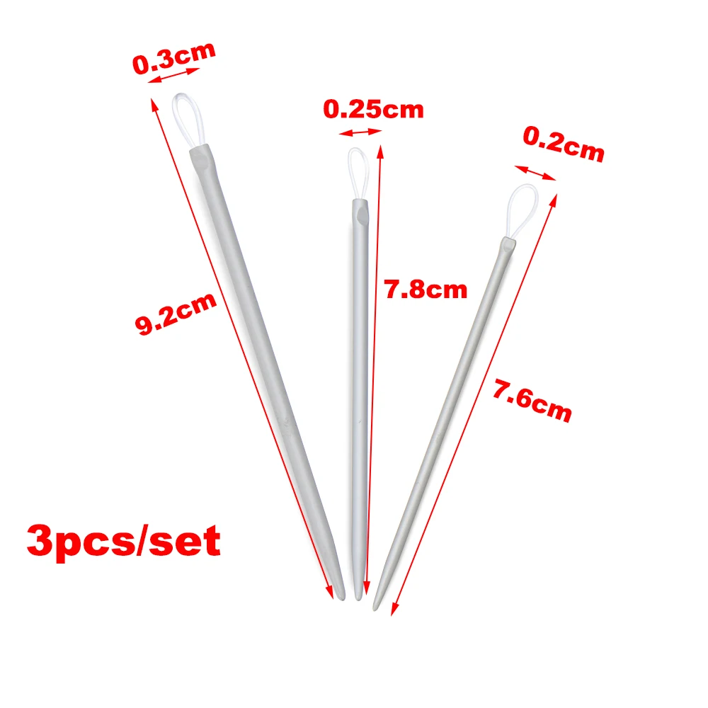 3 шт./компл. мягкие спицы из термопластичной резины алюминиевый крючок для шитья