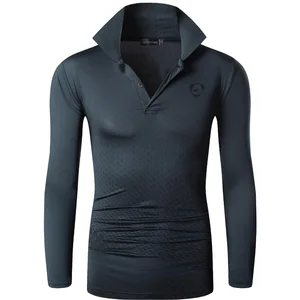 Jeansian Мужская Уличная футболка, футболка, Пляжная, сухая, с длинным рукавом, гольф, теннис, боулинг, Рубашки, Топы LA300, темно-серый