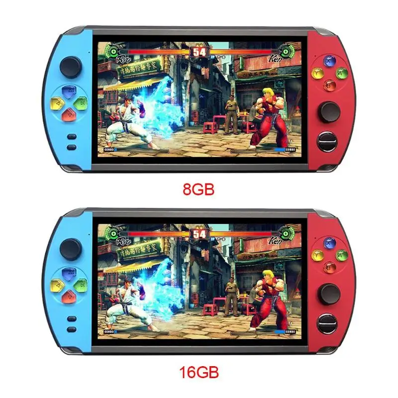 Powkiddy X19 портативная Ретро игровая консоль 7,0 дюймов встроенные 1600/2500 классические игры 8 ГБ/16 ГБ Видео игровой плеер для FC/GBA/NES игры