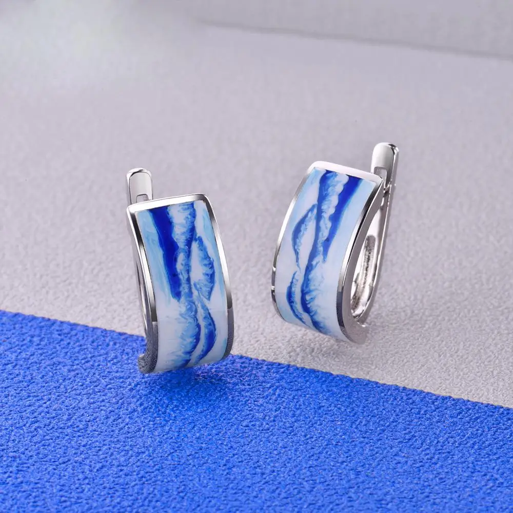 Царство неба простые Креативные Свадебные серебряные серьги в честь ужина