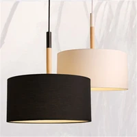 nordic style modern creative simple lamp bedroom study restaurant single head fabric shade chandelier