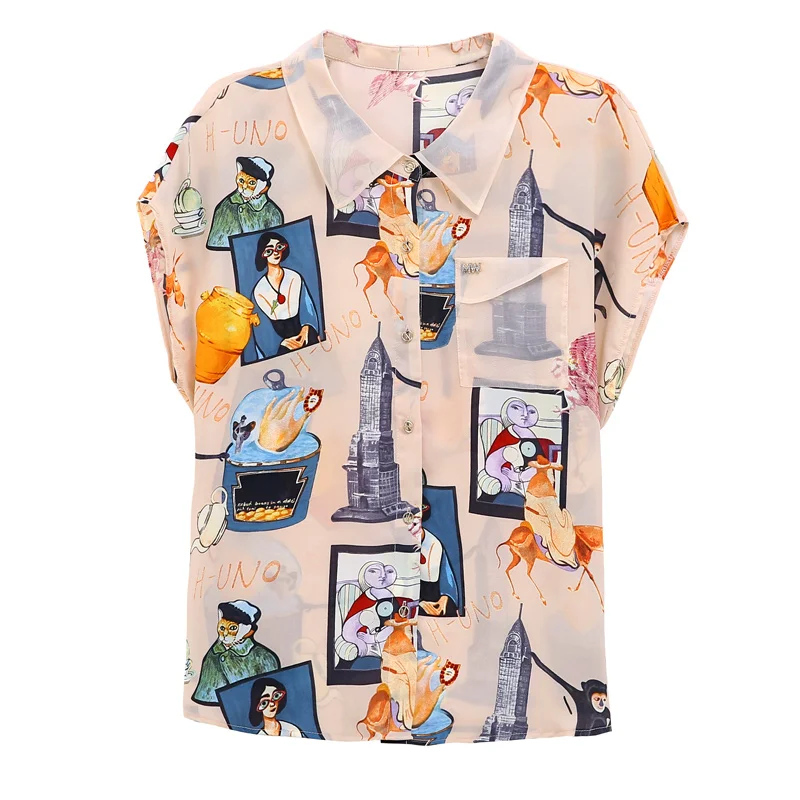 

Korean Fashion Chiffon Blouses for Women Elegant Woman Embroidered Blouses OL Floral Shirt Blusas Mujer De Moda Blouse