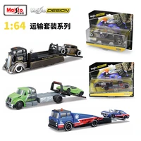 maisto 164 flat transport vehicle set series die cast collectible hobbies motorcycle model toys