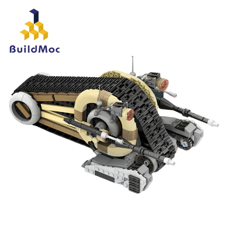 

BuildMoc, космические войны, MOC, штурмовой автомобиль, улитки, танк, набор строительных блоков, модель колесика, игрушки для детей, подарки, Звезд...