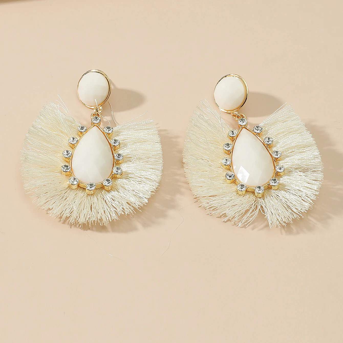 

Tribro New Bohimian Tassel Drop Earrings Elegant Pendant Winter Rhinestone Crystal Wedding Gift Jewelry Accessories For Women