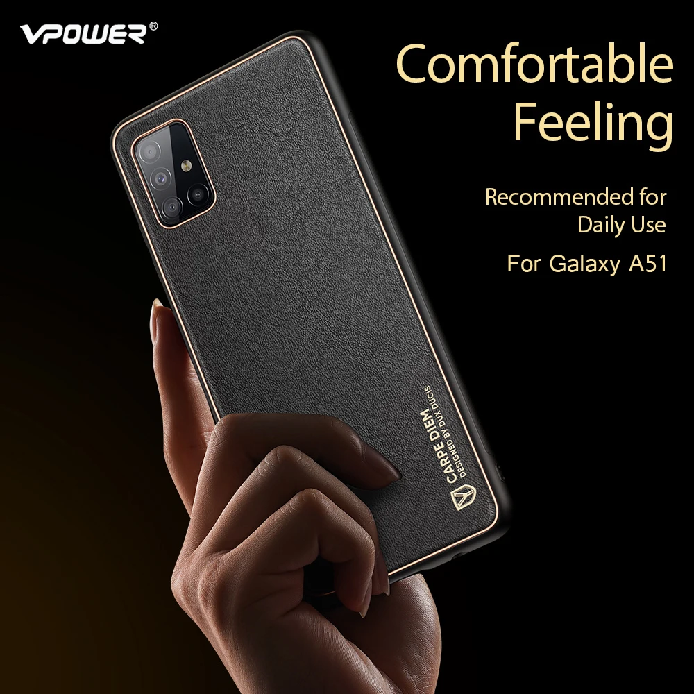 

Plating PC + PU Case + Leather Texture for Samsung Galaxy A51 A71 Cover Silicone hard Phone Cases Fundas Covers SS A51 A71