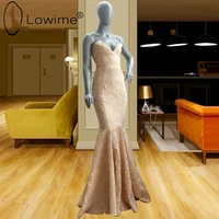 elegant jacquard mermaid evening dresses 2021 spaghetti straps floor length party prom gowns