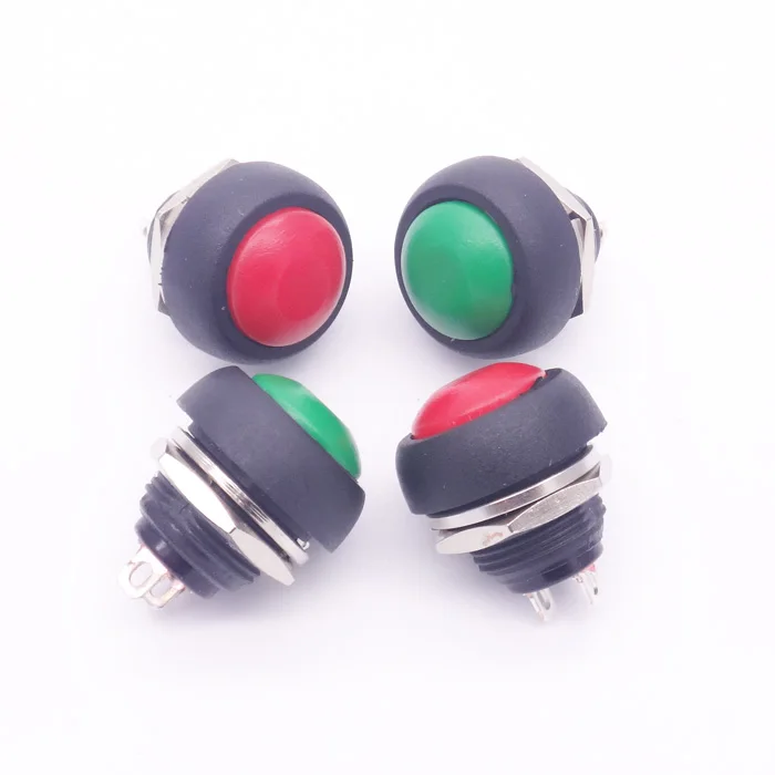 NEW 1Pcs 2Pinwaterproof Mini Switch 12mm 1A waterproof switch pbs33b 12v momentary Push button reset Non-locking pbs-33b | Обустройство