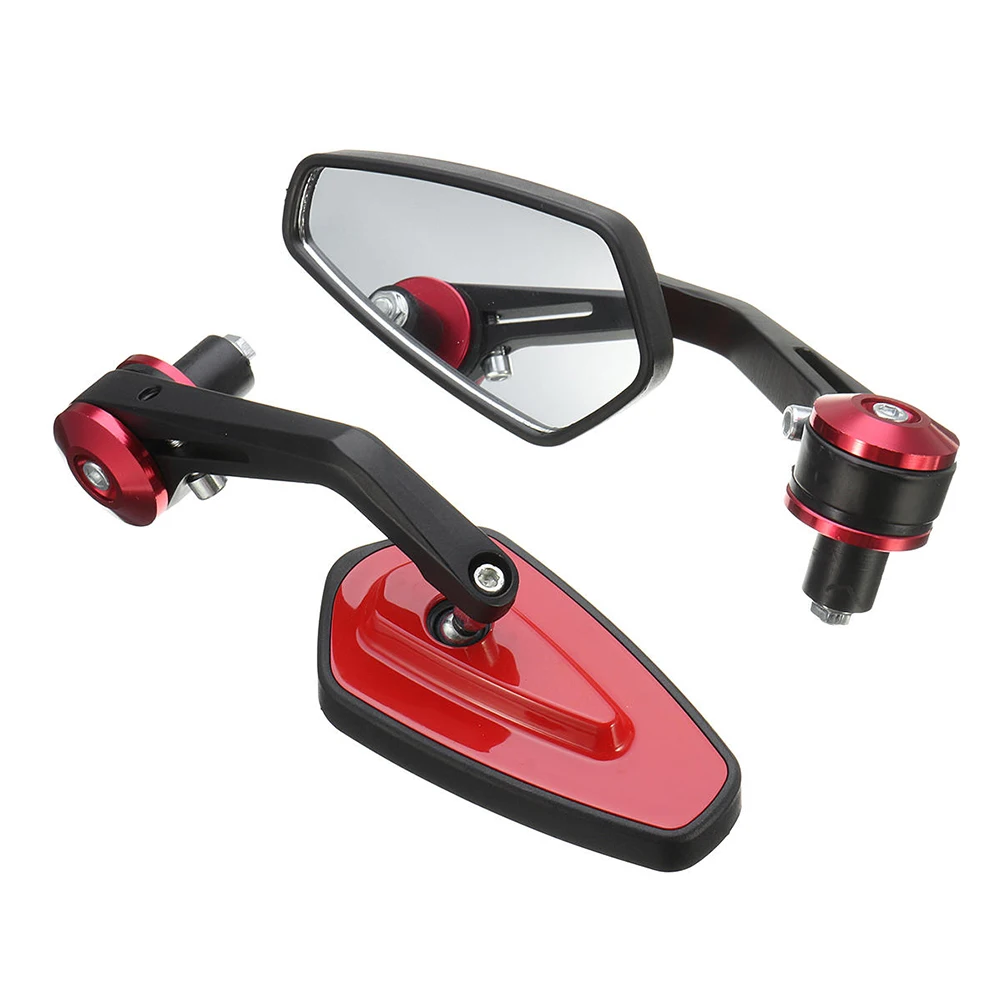 

1 Pair Safety Universal Motorcycle Adjustable Rearview Mirror Clear Replacement Easy Install Bar End Motorbike Aluminum Alloy