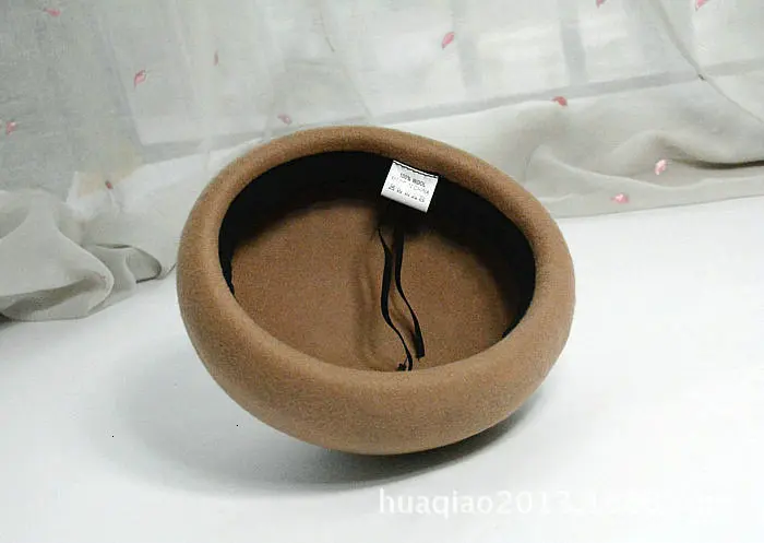 

Women Female Berets Caps Elegant Winter 100% Australian Wool Felt Fedora Red Black Wedding Hats Pillbox Hat Chapeau