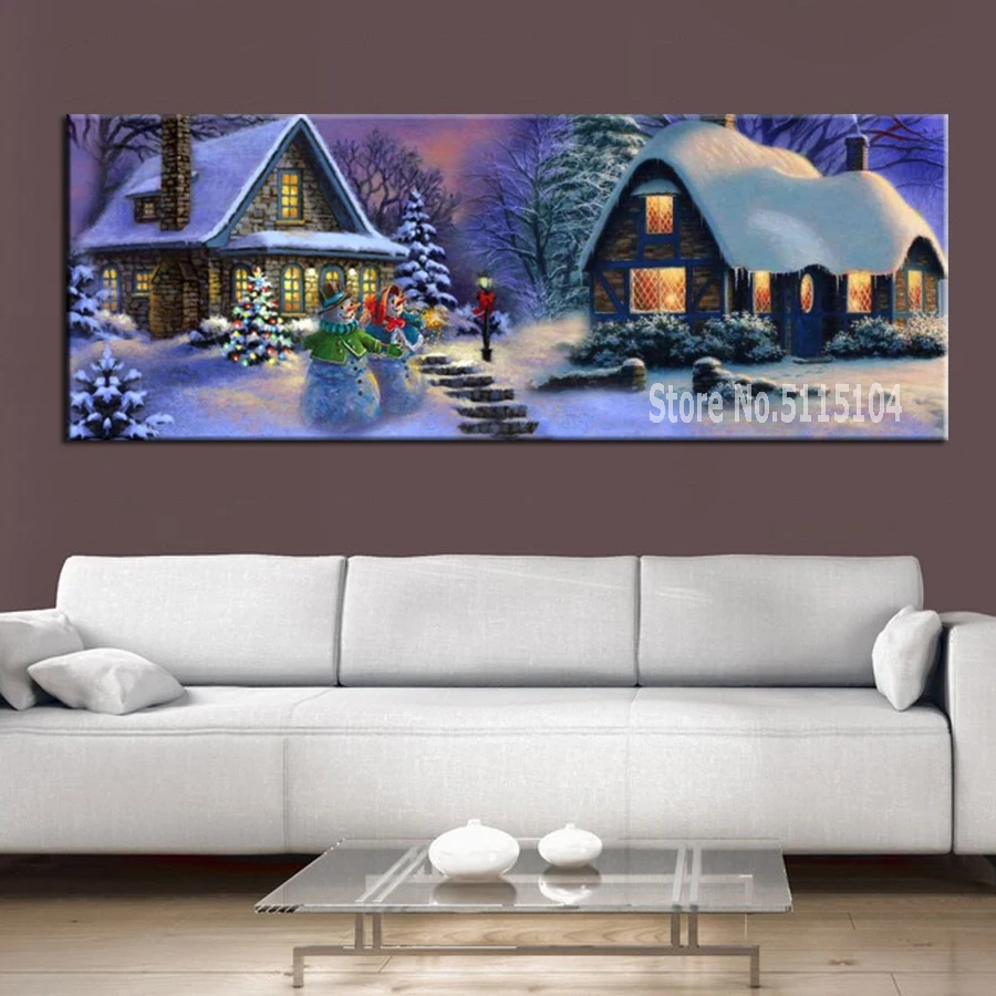 Набор для алмазной вышивки Снежный дом алмазная картина 5D сделай сам с ночным