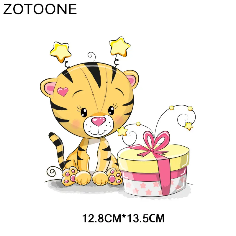 ZOTOONE Мультяшные наклейки с животными для железной передачи одежды DIY аксессуары футболки Платья моющиеся теплопередачи H