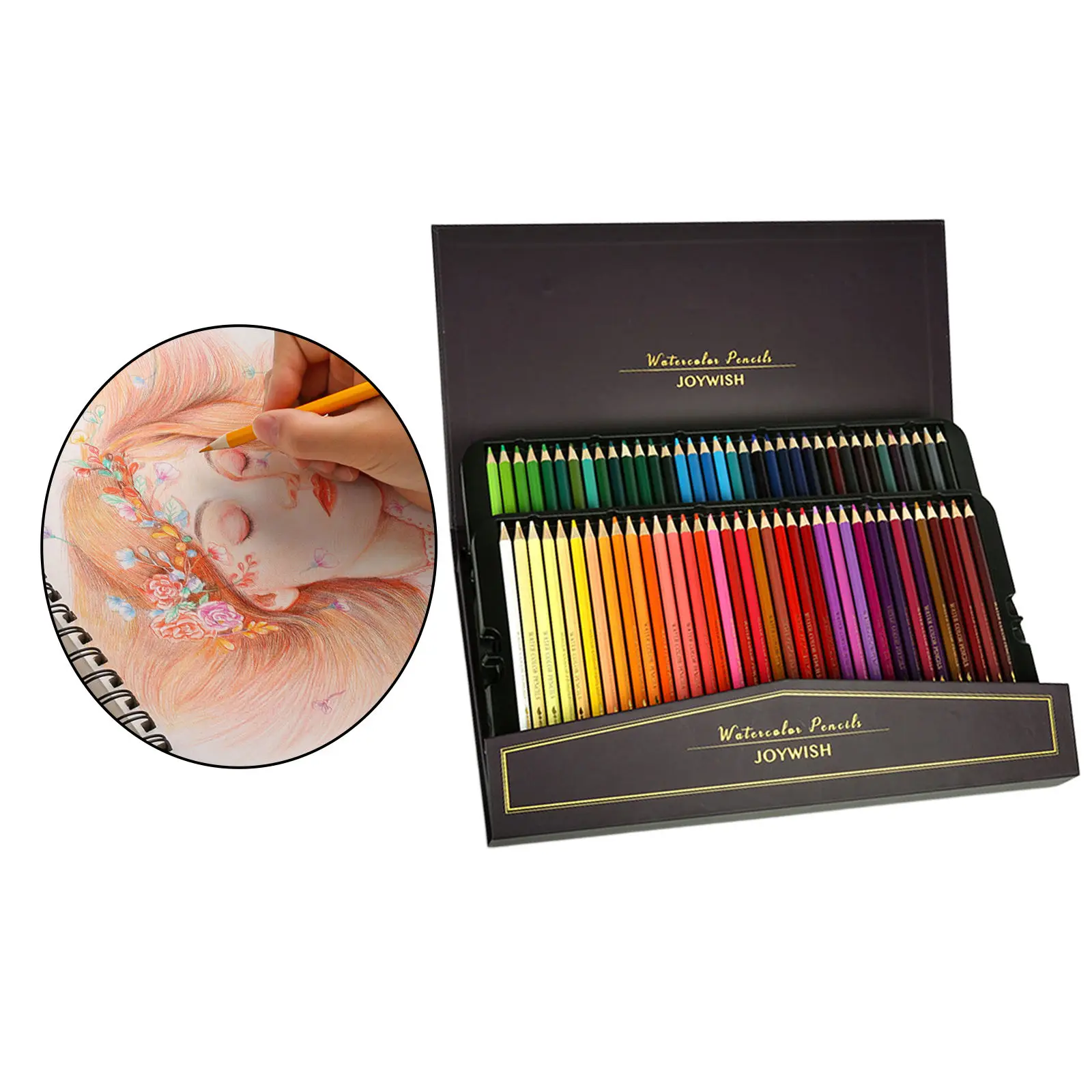 72 Watercolor Pencils Premium Professional Art Drawing for Artists Coloring Books Sketching Blending | Канцтовары для офиса и