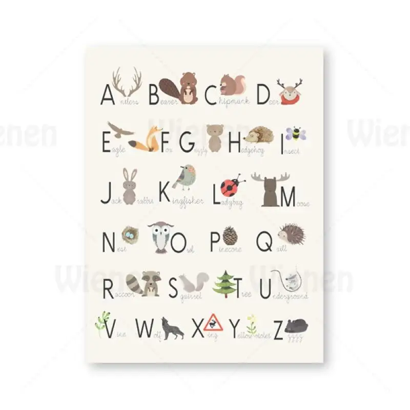 

Creative Canvas Painting Letters & Numbers Educational Posters and Prints Nursery Wall Art Kids Room Decoration Home Decoration