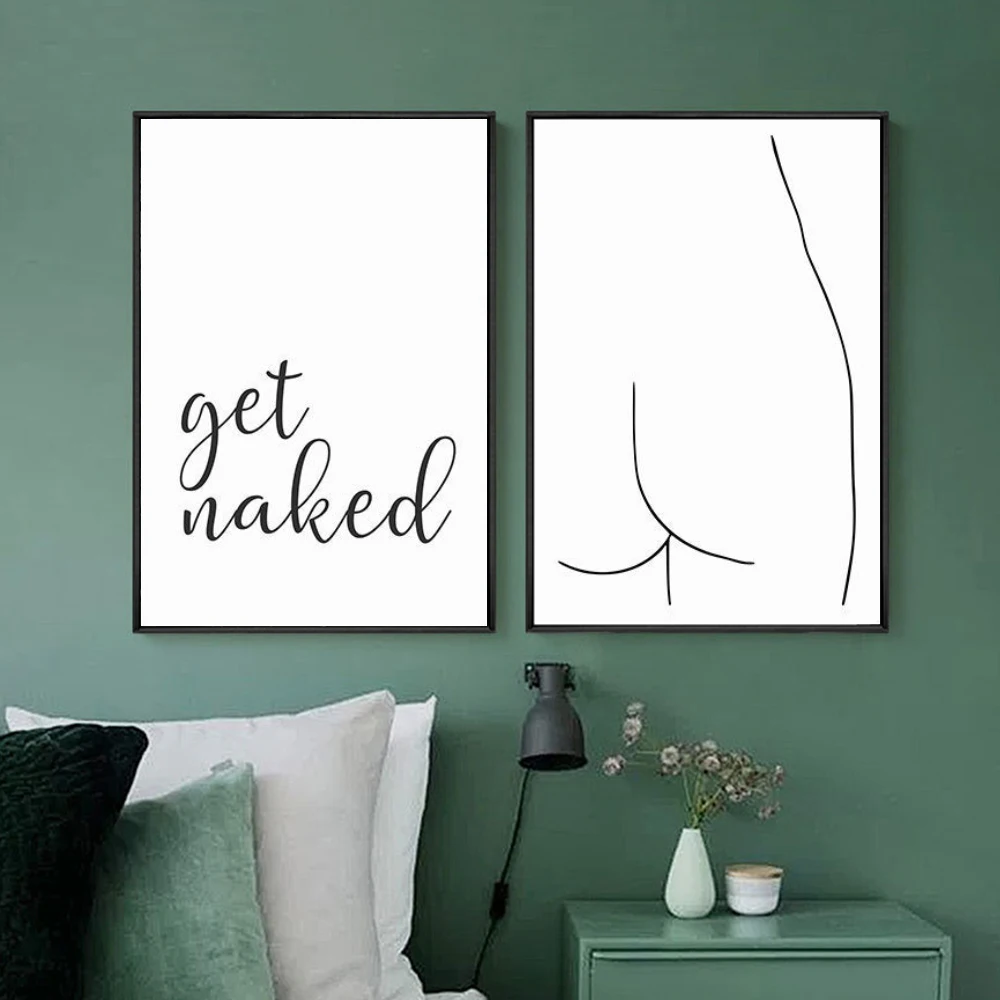 Абстрактная линия рисунок стены фотокартина плакат леди боди картина