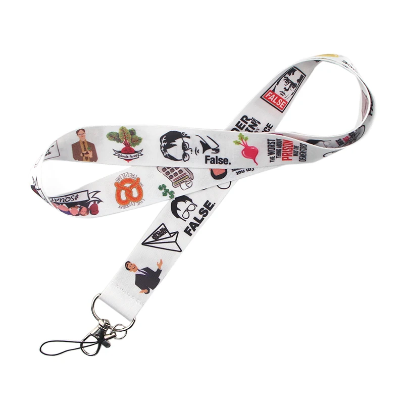 

K391 The Office TV Keychain Lanyards Badge Id Holder ID Card Pass Mobile Phone USB Neck Straps Badge Holder Key Strap