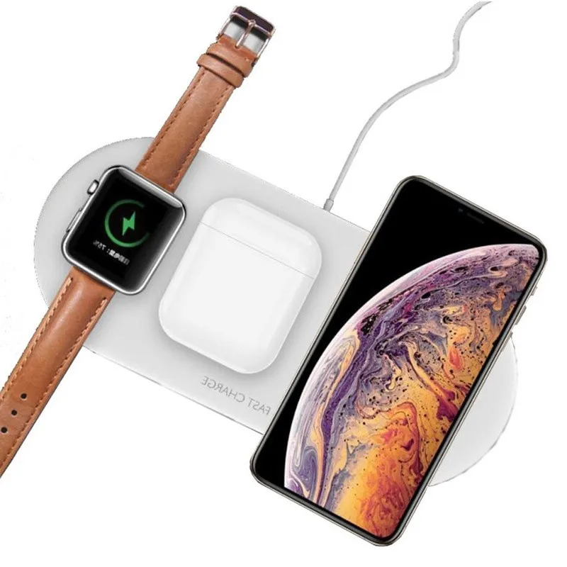 Беспроводное зарядное устройство 3 в 1 для Airpords Apple Watch Series 2 4 беспроводное iPhone XR 11
