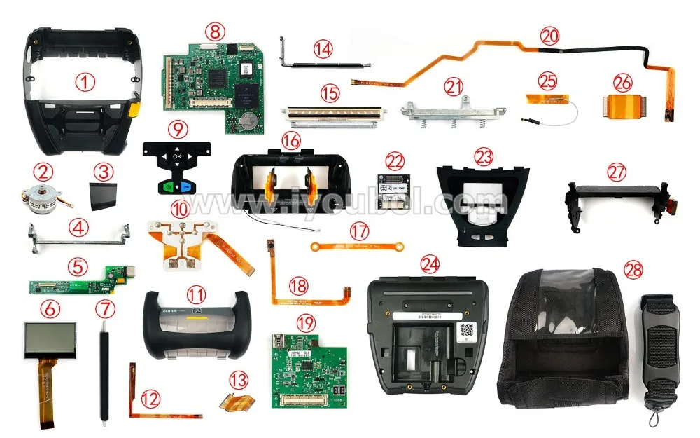 Замена задней крышки для мобильного принтера Zebra QLN420|Корпусы и рамки мобильных