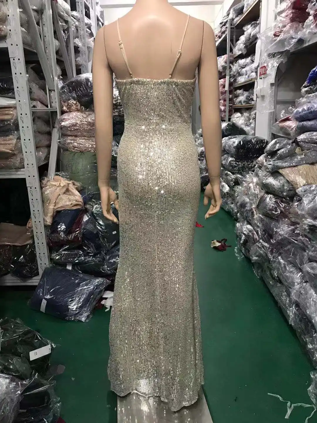 Сексуальное вечернее платье, расшитое блестками, Robe De Soiree, с v-образным вырезом, без рукавов, с открытой спиной, длинное платье, с разрезом по бокам, с открытыми плечами, вечерние платья