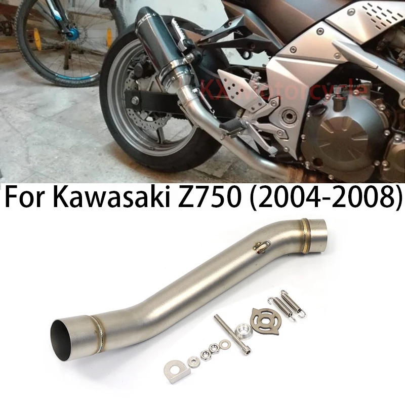 

Modified Motorcycle Exhaust Middle Link Pipe For Kawasaki Z750 2004-2008 Dirt Bike Connector Escape moto Motocross Muffler