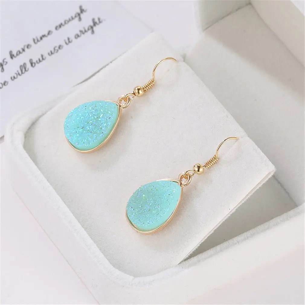 Женские Висячие серьги из сплава в форме капли роскошные подвески для ушей