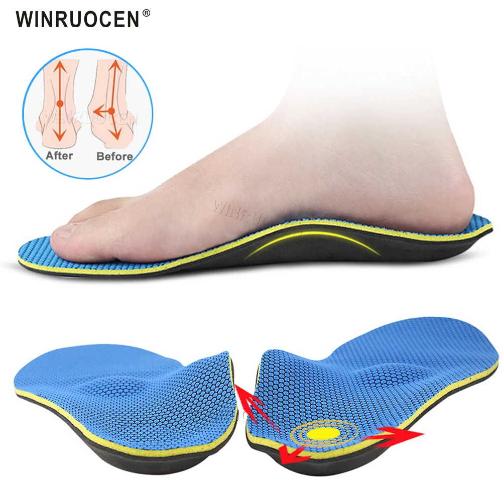 

Severe Flat feet insoles Orthotic Arch Support Inserts Sport Shoes Insoles Heel Pain Plantar Fasciitis Massaging Men Woman shoes