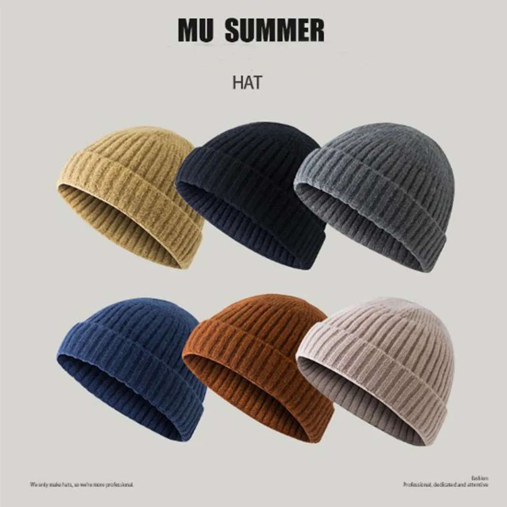 9 цветов Новые корейские шерстяные акриловые вязаные шапки женские и мужские