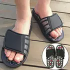 Массажные тапочки для ног, рефлексотерапия ног, акупунктура, лечебный камень, массажер, сандалии для акупунктуры, обувь для прогулок, масса R3z9