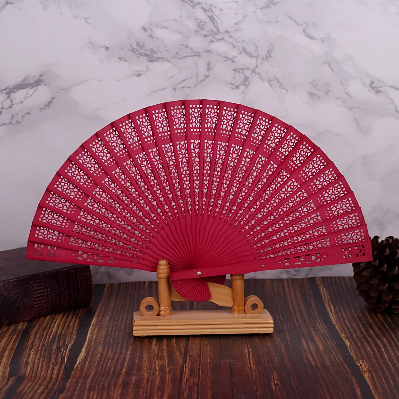 Винтаж вентилятор полые деревянные поддержки широкого сбыта липких обувей