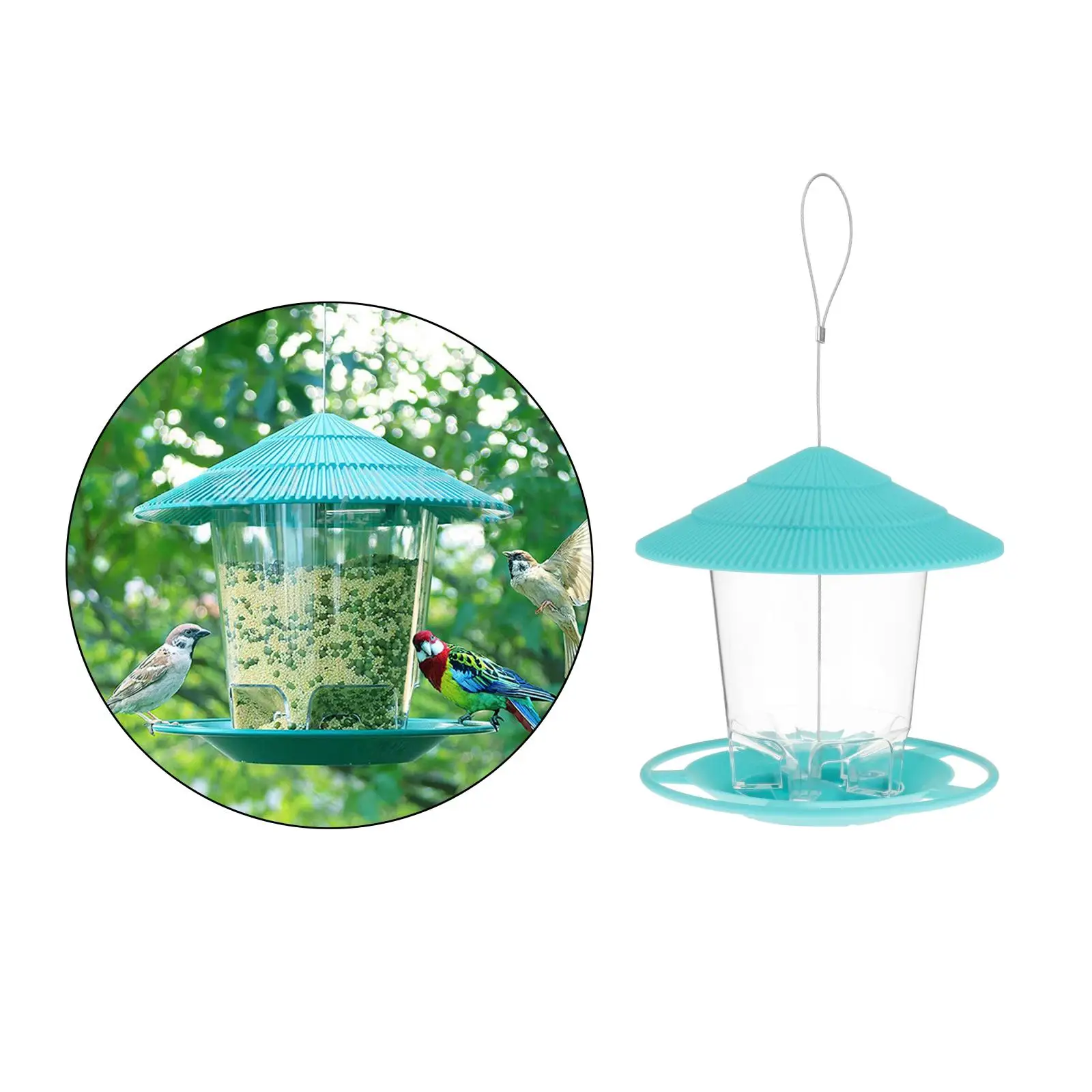 

Portable Bird Feeder Hanging for Yard Garden Lanai Decoration Bird Supplies
