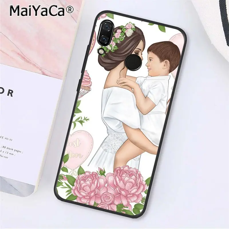 MaiYaCa модный коричневый волос для мамы, дочки, папы, семейный чехол для телефона Xiaomi Redmi8 4X 6A S2 Go Redmi 5 5Plus Note5 7 Note8pro