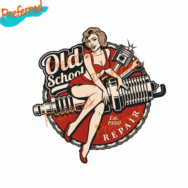 

Car Stickers, Retro Girl Stickers, Stickers, Car Windows, Boot Decals, Cover Scratch for Your Home, Car, Coolers, Laptops 13cm