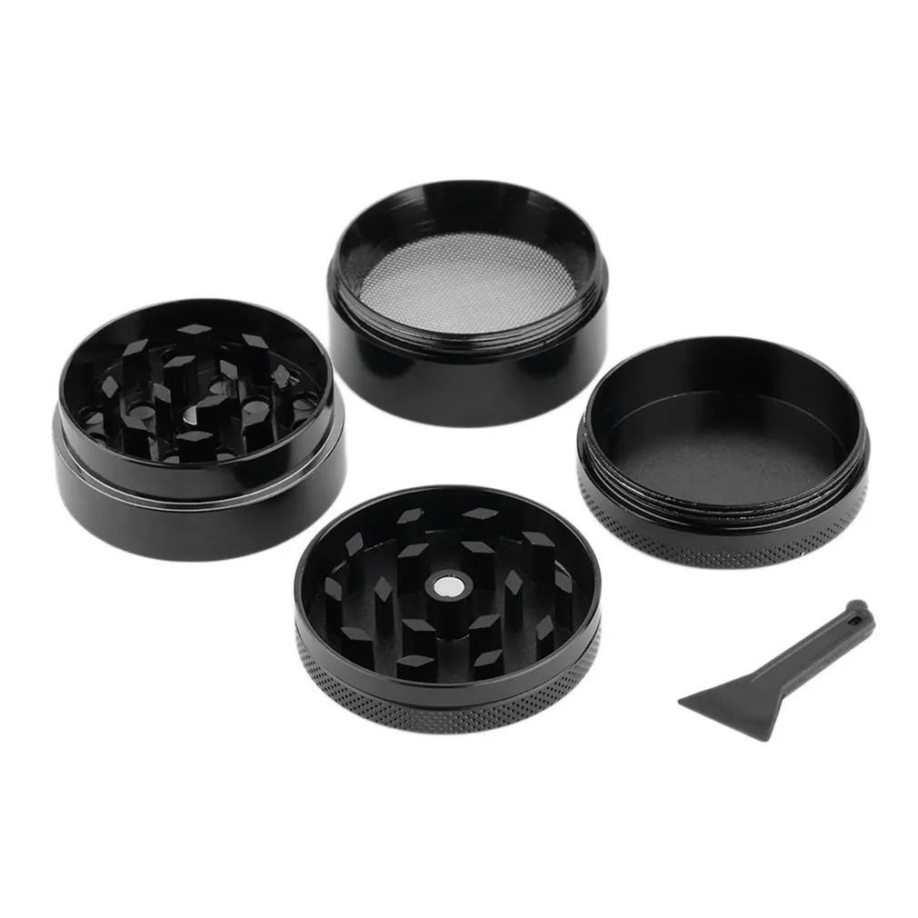 Портативный 4 слойный мини измельчитель сигарного табака из алюминиевого сплава