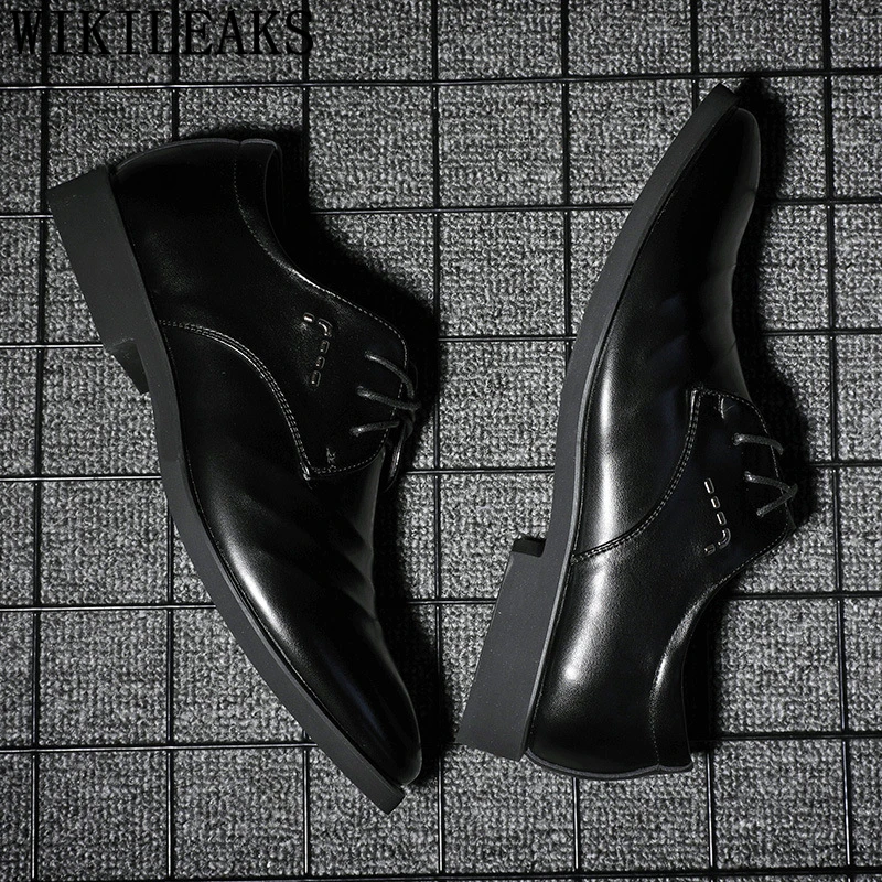 

Office Shoes Men Classic Oxford Shoes For Men Italian Brand Evening Dress Mens Formal Shoes Genuine Leather Coiffeur Dress Buty