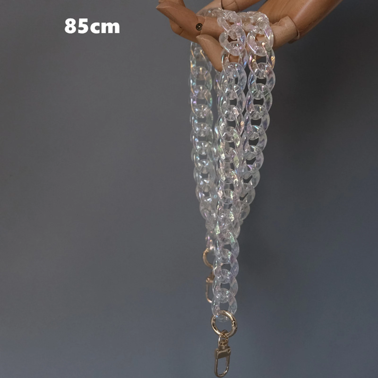 

1pc 45/80/120cm Transparent Metal Acrylic Purse Chain Strap Handle Replacement Chain Handbag Shoulder Bag Chain Accessories