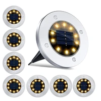 solar powered led ground light garden landscape lawn lamp buried light outdoor road stairs decking light with light sensor